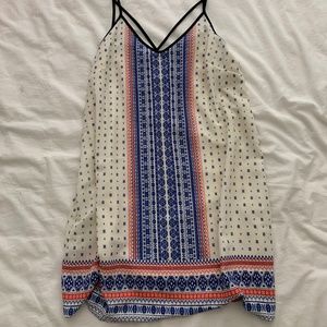 Lush - Spaghetti Strap Patterned Dress
